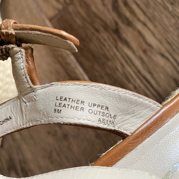 Michael Kors Brown Leather Espadrille Wedge heel sandals Sz. 9 - Picture 3 of 7